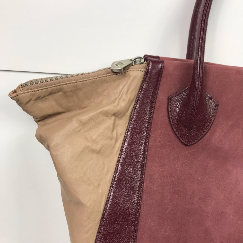 Pour La Victoire Madison Suede Leather Satchel Bag - Picture 4 of 8